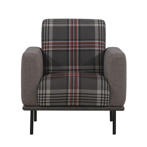 Charcoal and Plaid Chair image