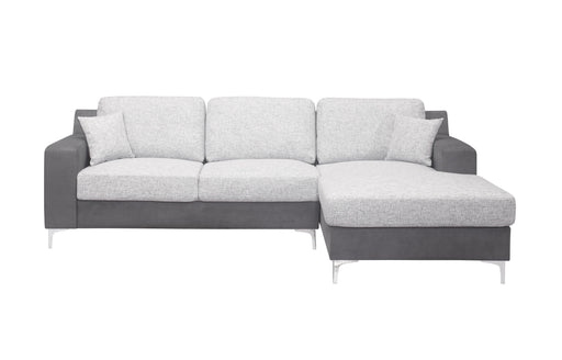 Dark Grey Loveseat & Chaise with 1 Pillow image